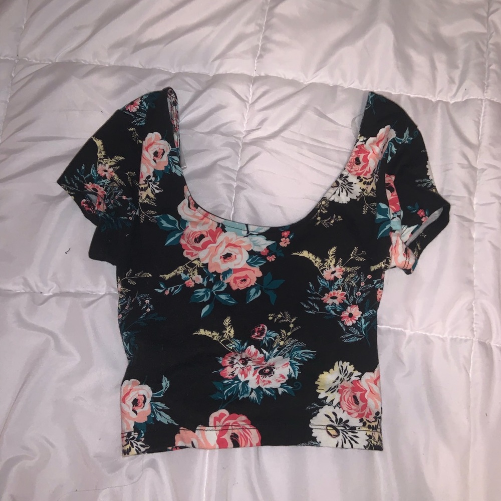 floral crop top